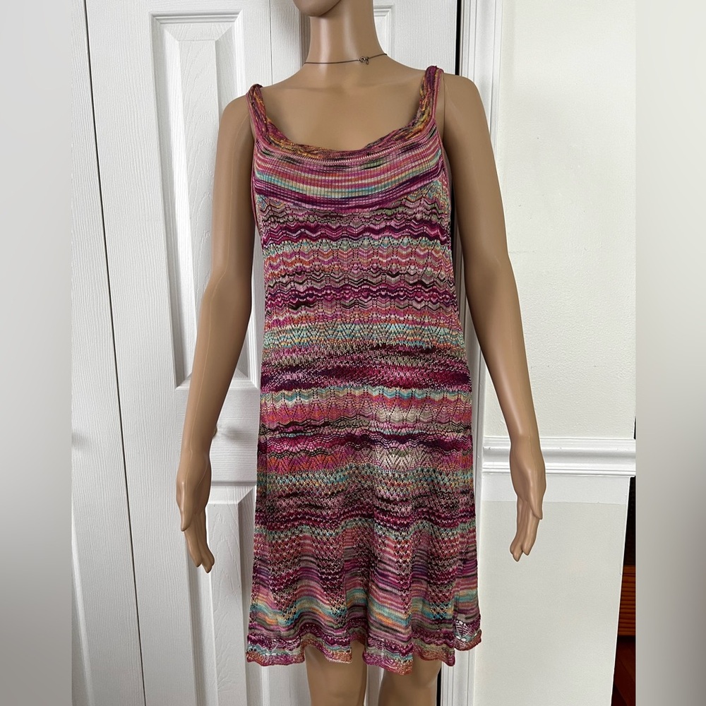 Laundry by Shelli Segal 
Multicolor Knit Sleeveless Dress